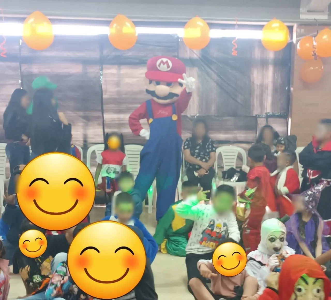 Mario Bros animando una fiesta infantil